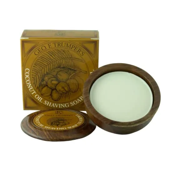 GEO F. TRUMPER Coconut Oil Shaving Soap con Wooden Bowl 80g