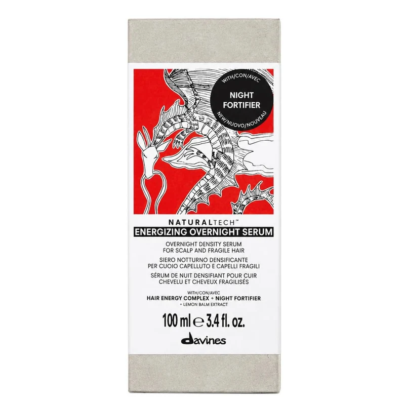 Davines Natural Tech Energizing Overnight Serum 100ml - Siero notturno anticaduta