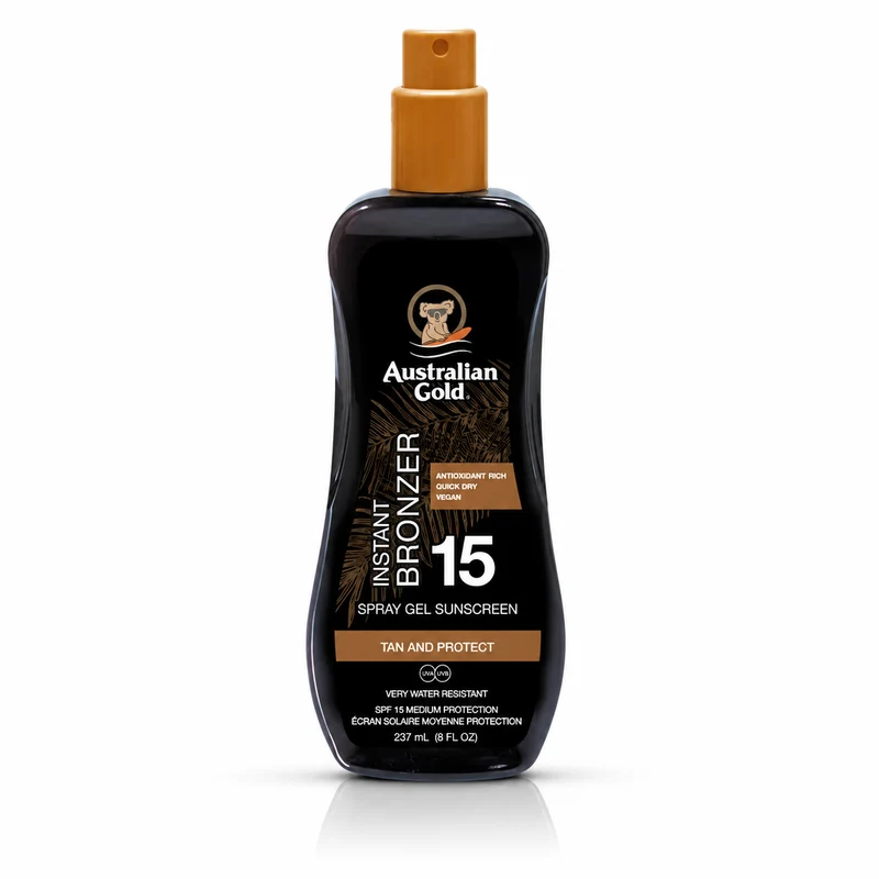 Australian Gold SPF15 Spray Gel with Bronzer 237 ml