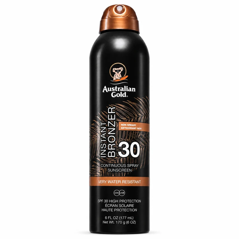 Australian Gold SPF30 Instant Bronzer Continuous Spray 177 ml