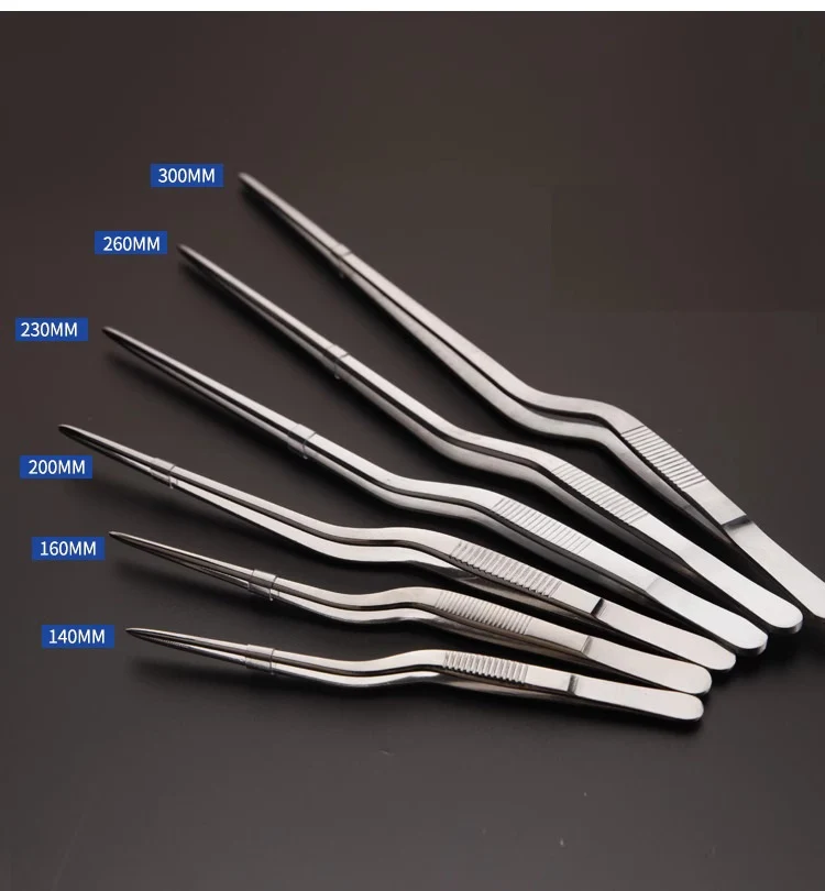 Pinzette curve, lunghezza da 14 a 30 cm