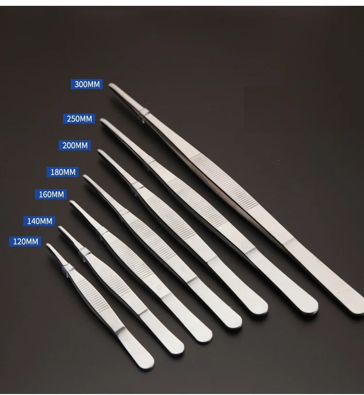 Pinzetta con punta dritta, lunghezza da 10 a 30 cm