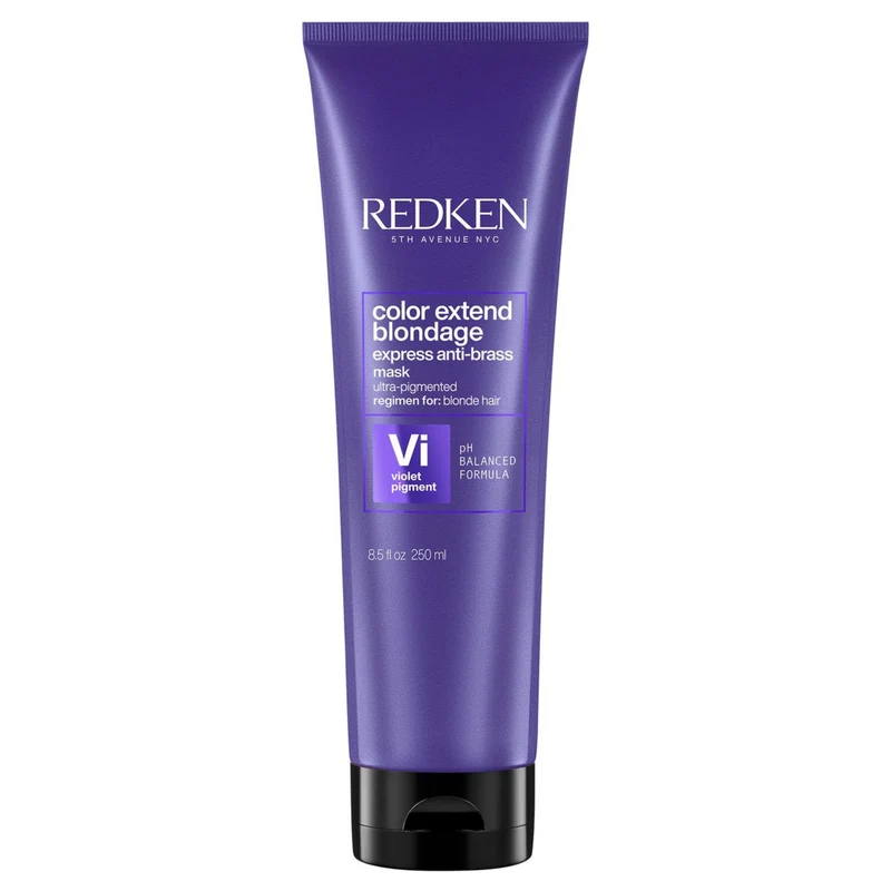 Redken Color Extend Blondage Express Anti-Brass Maschera 250 ML – Maschera Tonalizzante Anti Giallo per Capelli Biondi