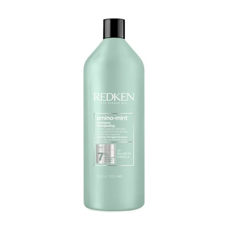 Redken Amino Mint Shampoo 1000 ML – Shampoo Professionale Purificante per Cute Sensibile