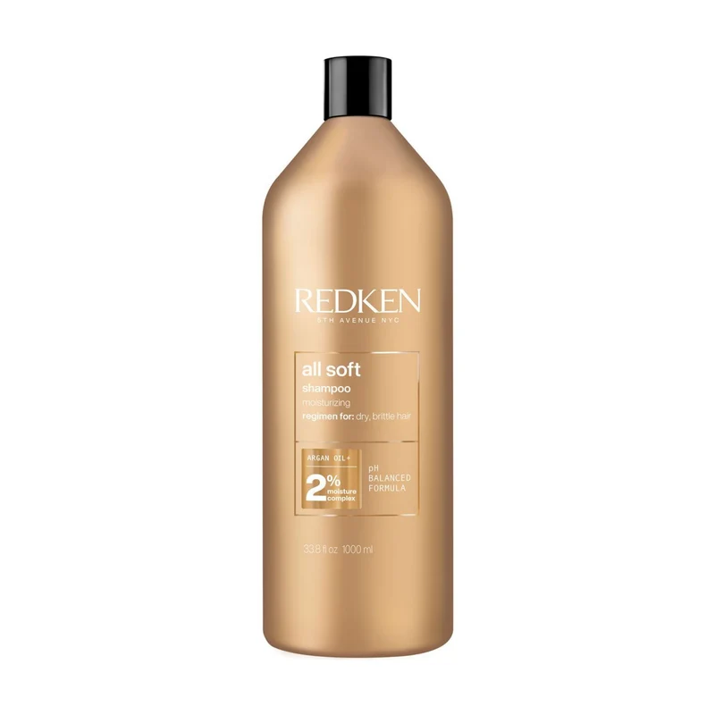 Redken All Soft Shampoo 1000 ML – Shampoo per Capelli Secchi