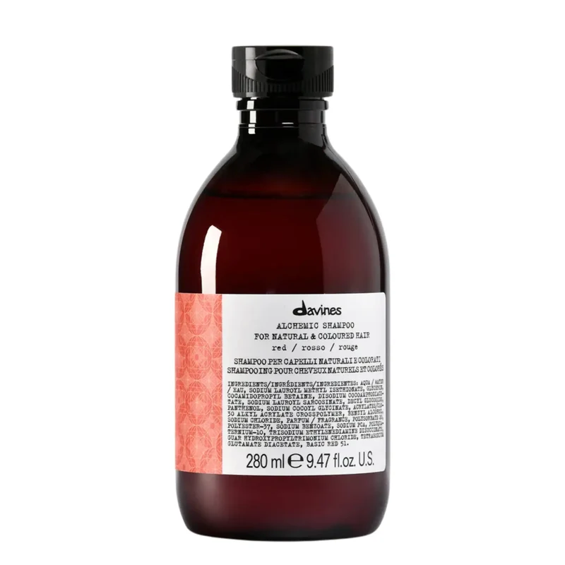 Davines ALCHEMIC Shampoo Rosso 280ml – Shampoo Riflessante per Capelli Rossi e Mogano