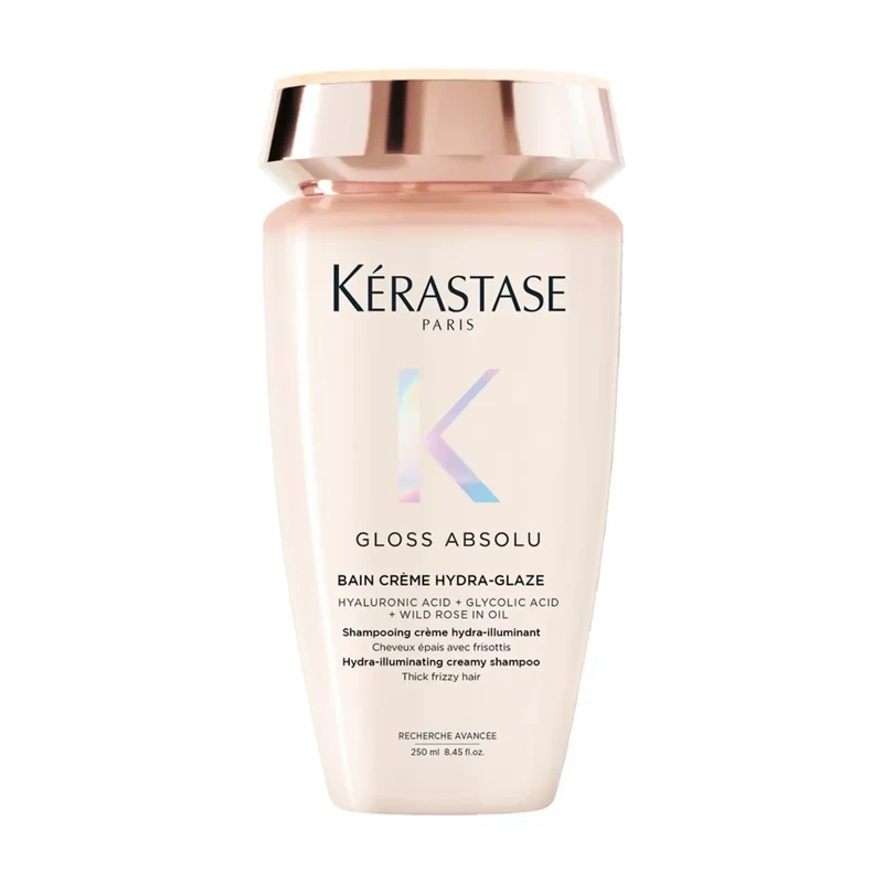 Kérastase Gloss Absolu Bain Crème Hydra Glaze 250 ml – Shampoo Anticrespo Effetto Gloss Capelli Spessi