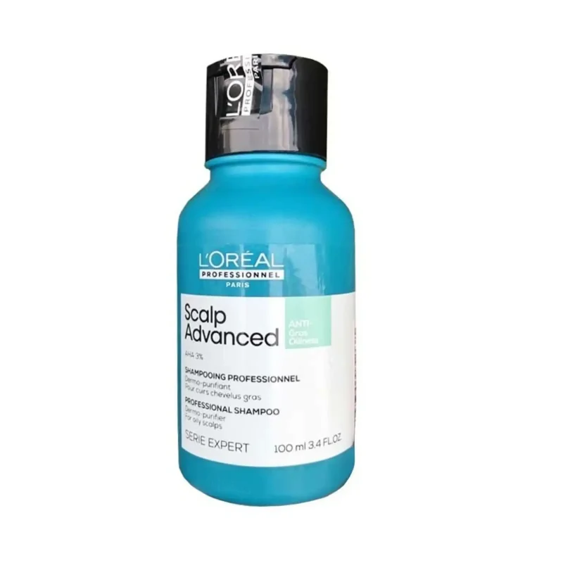 L’Oréal Professionnel Scalp Advanced Shampoo Anti-Oiliness 100 ml – Shampoo Purificante Cute Grassa con AHA