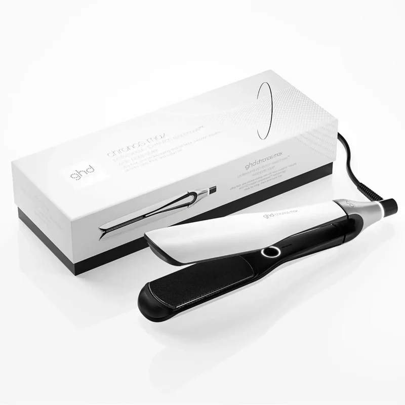 Ghd Chronos Max Styler Bianca – Piastra Larga Professionale 43 mm per Capelli Spessi e Ricci