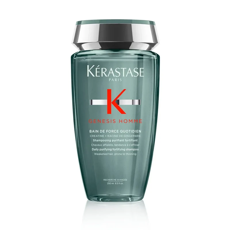 Kérastase Genesis Homme Bain de Force Quotidien 250 ml – Shampoo Fortificante Uomo Anti-Diradamento