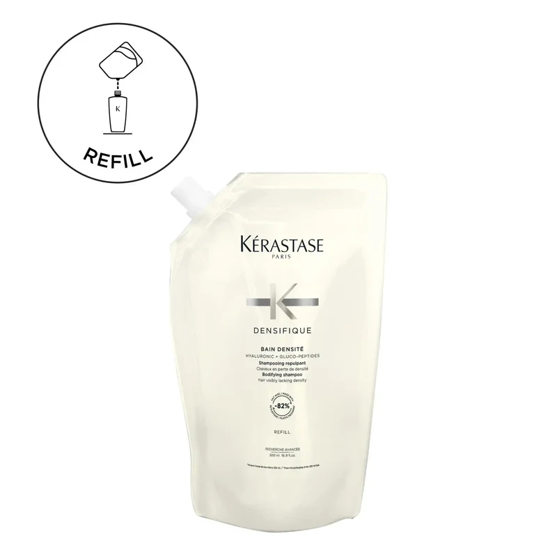 Kérastase Densifique Bain Densité Ricarica 500 ml – Shampoo Densificante Eco-Ricarica per Capelli Sottili