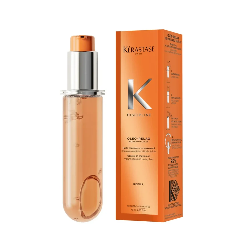 Kérastase Discipline Oléo-Relax Ricarica Olio Capelli 75ml anti-crespo per capelli voluminosi e ribelli