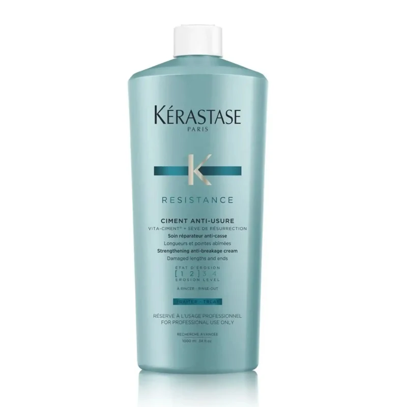 Kérastase Résistance Ciment Anti-Usure 1000ml balsamo ricostruttivo per capelli danneggiati, fragili e soggetti a rottura