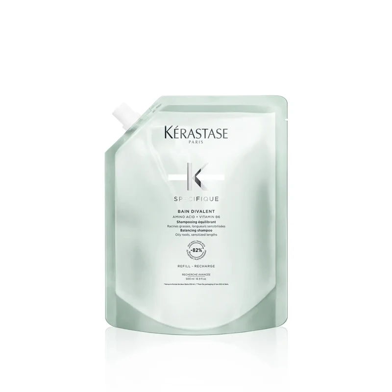Kérastase Spécifique Bain Divalent Ricarica 500 ml – Eco-Refill Shampoo Equilibrante Capelli Grassi