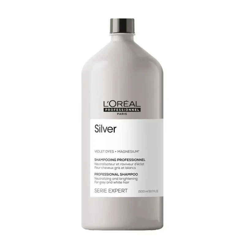 L'Oreal Silver Shampoo 1500 ml - Antigiallo Capelli Bianchi e Grigi