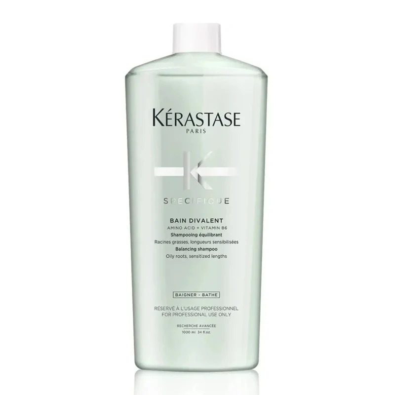 Kérastase Spécifique Bain Divalent 1000 ml – Shampoo Professionale Riequilibrante per Capelli Grassi