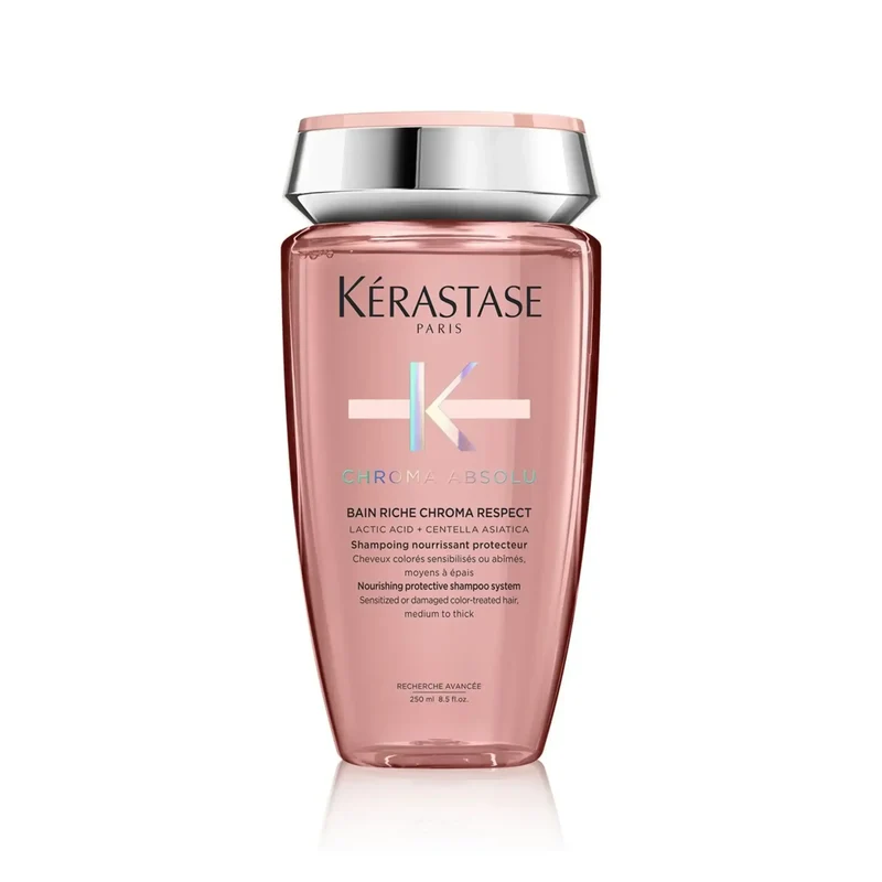 Kérastase Chroma Absolu Bain Chroma Respect Riche 250 ml – Shampoo Nutriente per Capelli Colorati Secchi e Spessi