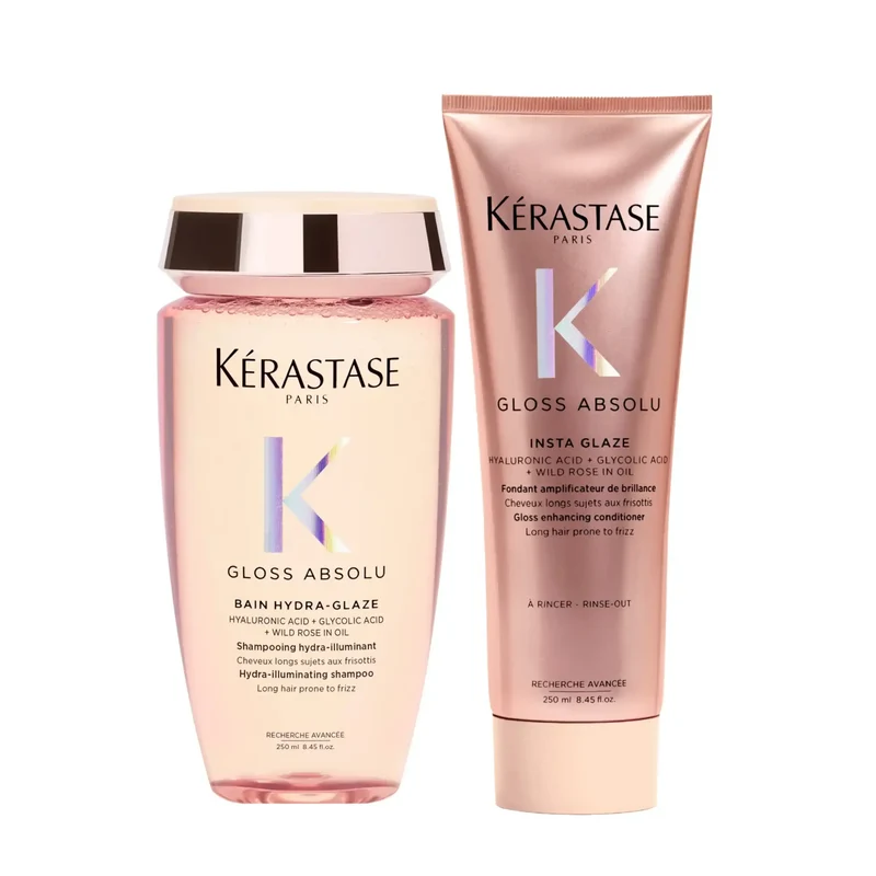 Kérastase Set Gloss Absolu Shampoo 250 ml + Balsamo 250 ml – Anticrespo