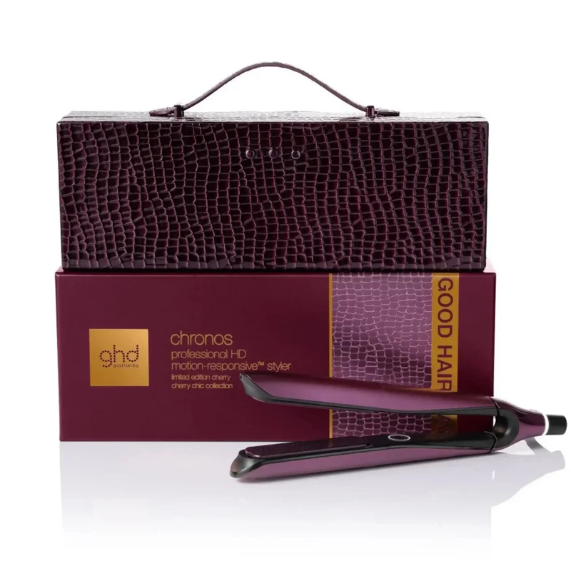 Ghd Chronos Cherry Chic – Piastra Professionale HD Motion-Responsive con Vanity Case (Edizione Limitata)
