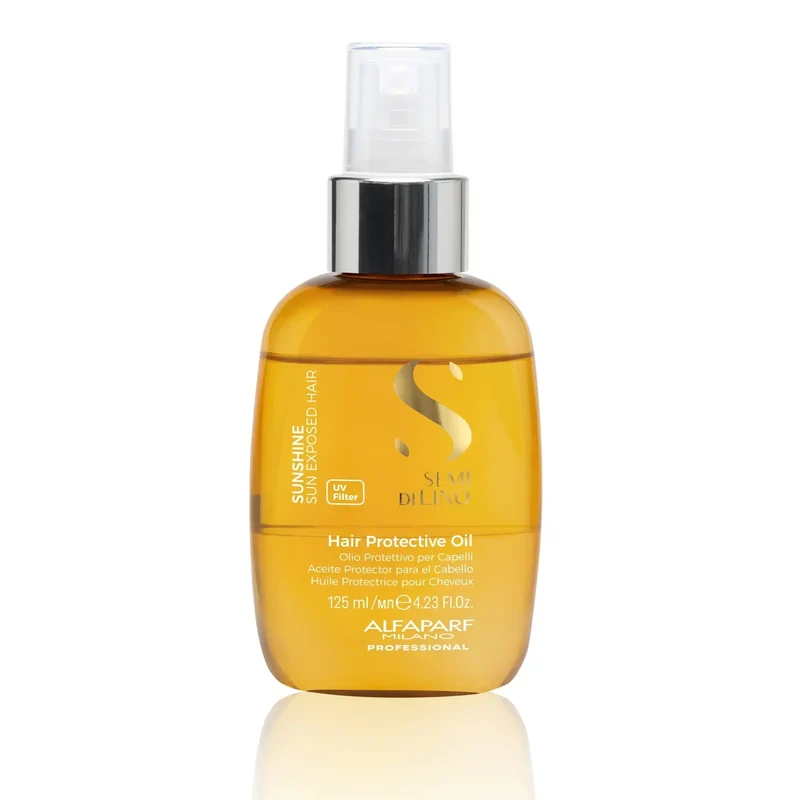 Alfaparf Semi di Lino Sunshine Protective Oil 125ml - Olio Protettivo Capelli da Sole, Mare e Cloro