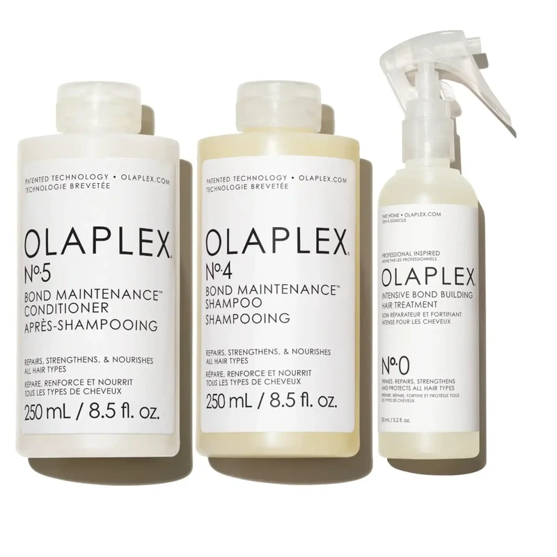 Set Olaplex Nº.0 + Nº.4 + Nº.5 – Ricostruzione completa per capelli più forti, idratati e sani