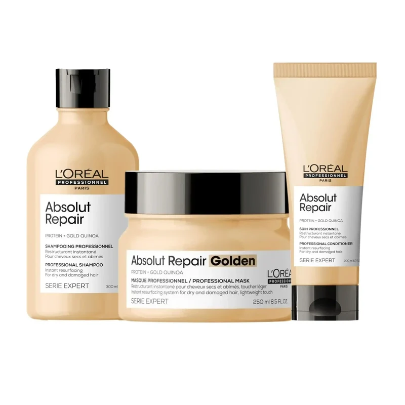 Kit Absolut Repair Golden 3-Step – L’Oréal Professionnel