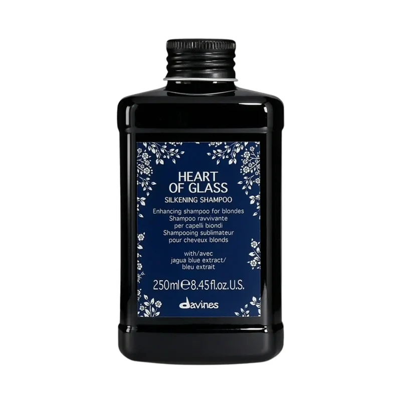 Davines Heart of Glass Silkening Shampoo 250ml – Shampoo Illuminante Antigiallo per Capelli Biondi