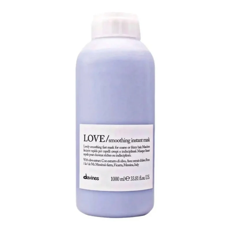 Davines Essential Haircare Love Smoothing Instant Mask 1000ml – Maschera Lisciante Rapida per Capelli Crespi