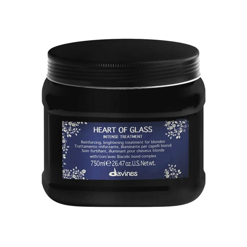 Davines Heart of Glass Intense Treatment 750ml – Trattamento Rinforzante e Illuminante per Capelli Biondi