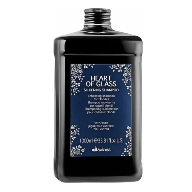Davines Heart of Glass Silkening Shampoo 1000ml – Shampoo Ravvivante per Capelli Biondi