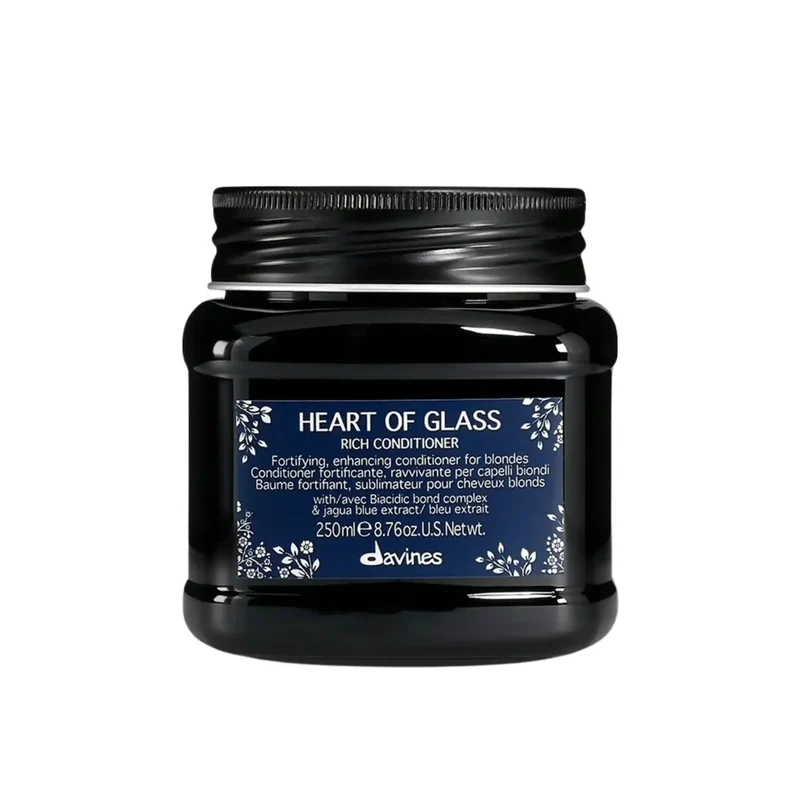 Davines Heart of Glass Rich Conditioner 250ml – Balsamo Nutriente e Rinforzante per Capelli Biondi