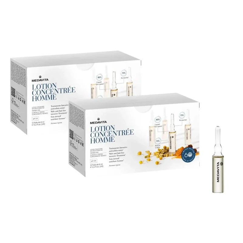 Fiale Anticaduta Uomo x2 Medavita Lotion Concentreè Homme - Trattamento Intensivo