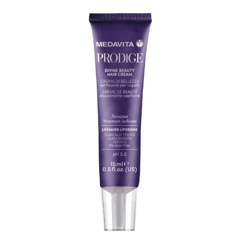 Medavita Prodige Crema Setificante per Capelli 15ml - Trattamento Anti-rottura Ristrutturante Senza Risciacquo per Capelli Danneggiati