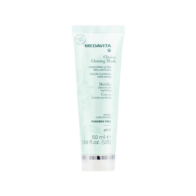 Medavita Choice Glowing Maschera 50ml - Nutrizione e Brillantezza per Capelli Colorati