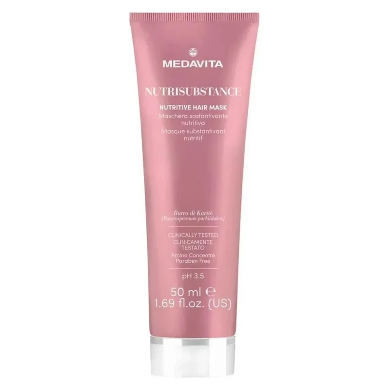 Medavita Nutrisubstance Maschera sostantivante nutritiva 50ml - Per Capelli Secchi, Inariditi e Sensibili