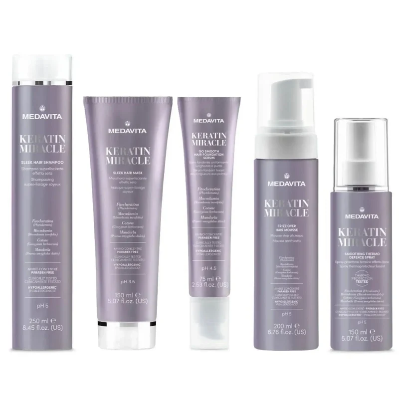 Medavita Kit Keratin Miracle: Routine Completa Anti-Crespo con Cheratina