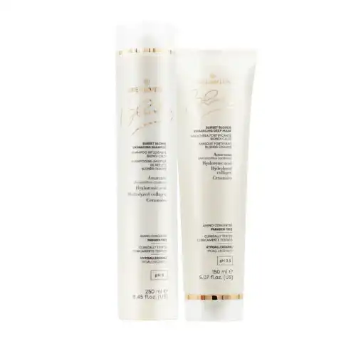 Set Medavita Blondie Sunset Blonde Enhancing Shampoo 250ml e Maschera 150ml - per Capelli Biondi dalle Tonalità Calde