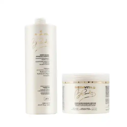 Set Medavita Blondie Sunset Blonde Enhancing Shampoo 1250ml & Maschera 500ml
