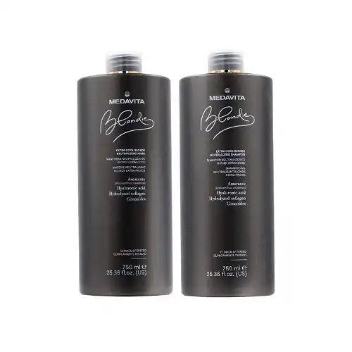 Set Medavita Black Blondie Extra Cool Blonde - Shampoo Neutralizzante 750ml e Maschera 750ml