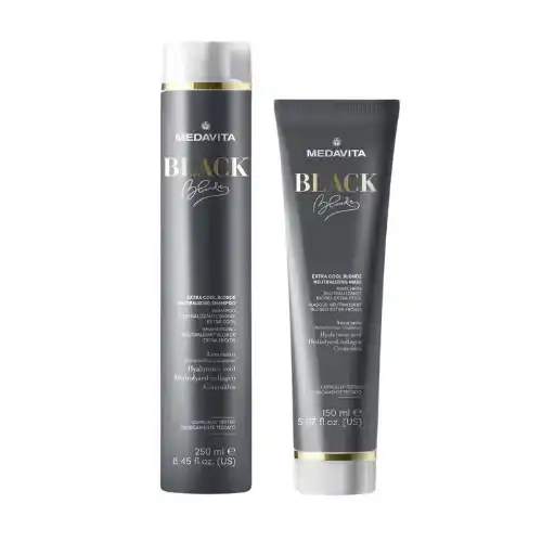 Set Medavita BLACK Blondie Extra Cool Blonde Neutralizing - Shampoo 250ml & Maschera 150ml