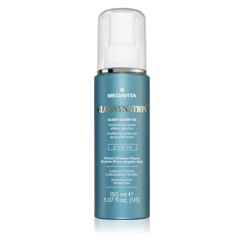 Medavita Glossynation Glassy Glossy Oil 150ml - Olio Spray Laminante Effetto Specchio