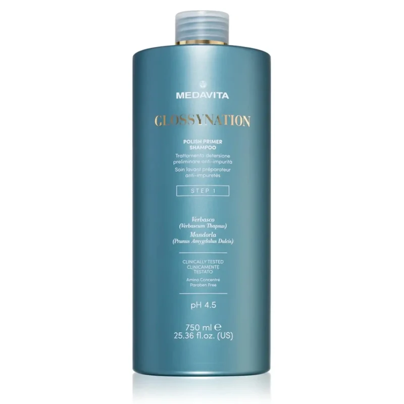 Medavita Glossynation Polish Primer Shampoo 750ml - Pre-Shampoo Trattamento Laminante