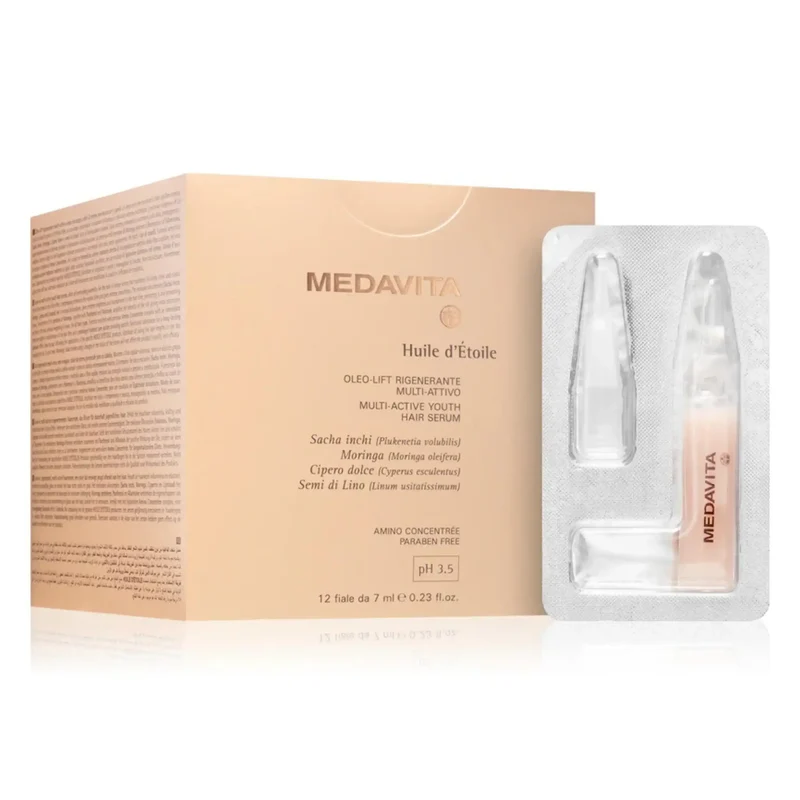 Medavita Huile D'Etoile Oleo-Lift Rigenerante Multi-Attivo 12X7ml - Trattamento Rigenerante per Capelli