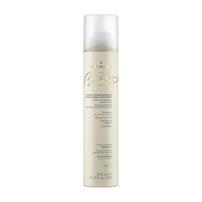 Medavita Blondie Sunset Blonde Conditioning Mousse 300ml - Schiuma Riflessante per Capelli Biondi Caldi