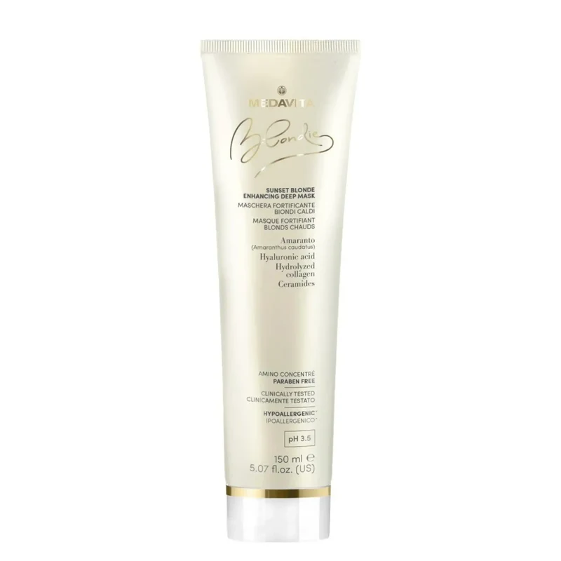 Medavita Blondie Sunset Blonde Enhancing Deep Mask 150ml - Maschera Rimpolpante per Capelli Biondi Caldi