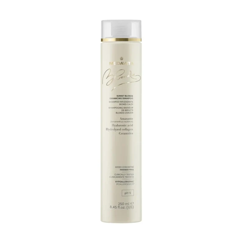 Medavita Blondie Sunset Blonde Enhancing Shampoo 250ml - Shampoo Rinforzante Riflessante per Capelli Biondi Caldi