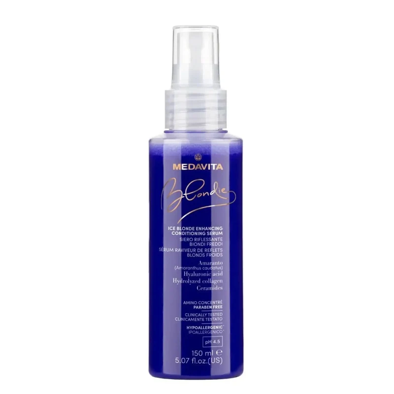 Medavita Blondie Ice Blonde Enhancing Conditioning Serum 150ml - Siero Riflessante Anti-Giallo per Capelli Biondi Freddi