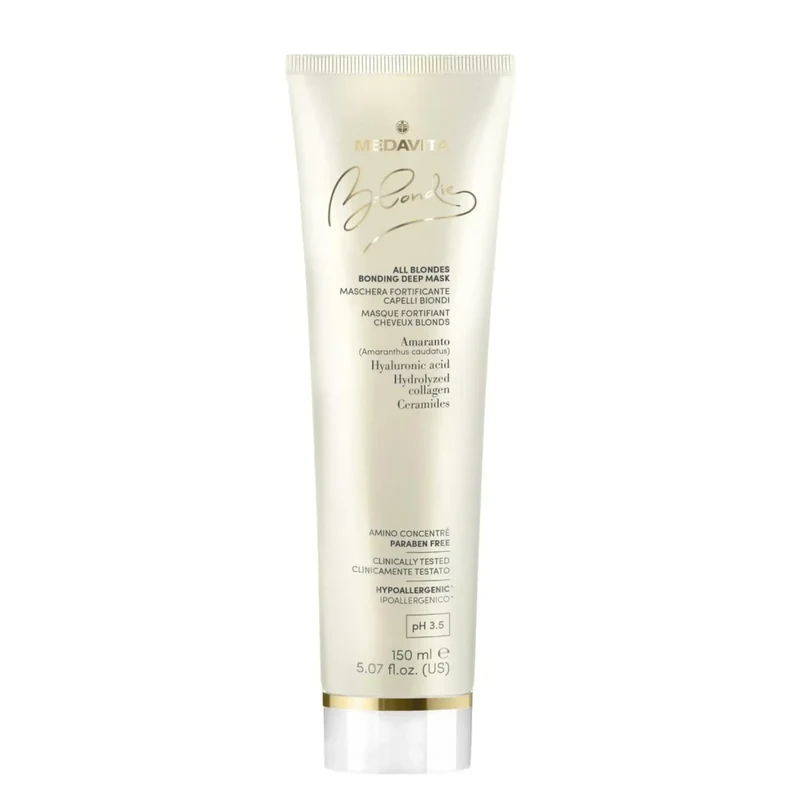 Medavita Blondie All Blondes Bonding Deep Mask 150ml - Maschera Rimpolpante per Tutti i Capelli Biondi