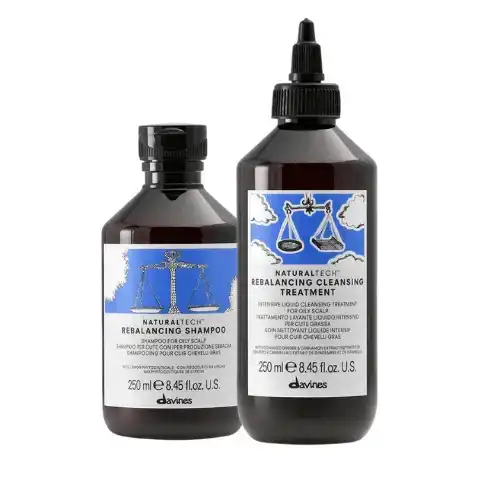 Davines Rebalancing Kit: Shampoo e Cleansing Treatment - Per Capelli Grassi e Cuoio Capelluto Oleoso