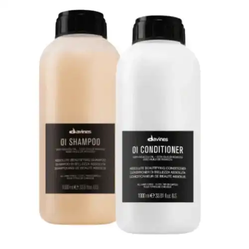 Davines OI Kit Formato Grande: Shampoo e Balsamo 1000ml - Idratazione e Lucentezza a Lungo Termine
